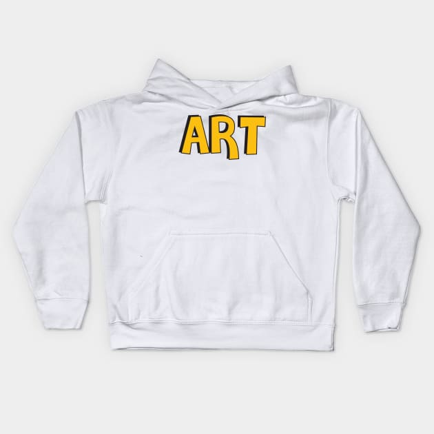 Film Crew On Set - Art - Gold Text - Front Kids Hoodie by LaLunaWinters